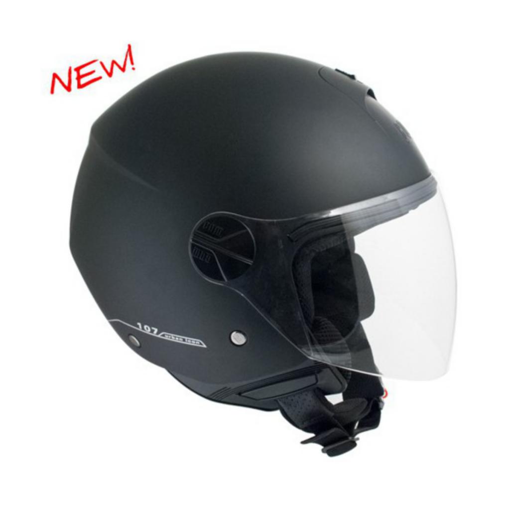 Casco jET 107A Florence nero gommato 