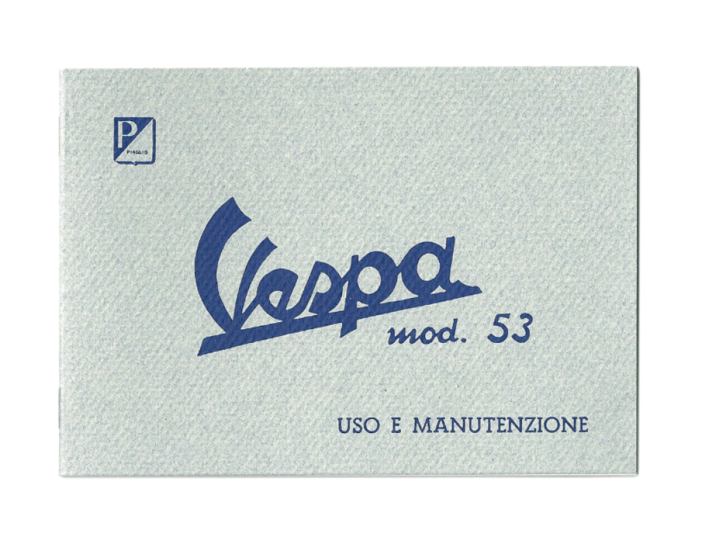 Libretto uso e manutenzione dal 1953 per Vespa 125 VM1>2T-VN1>2T 